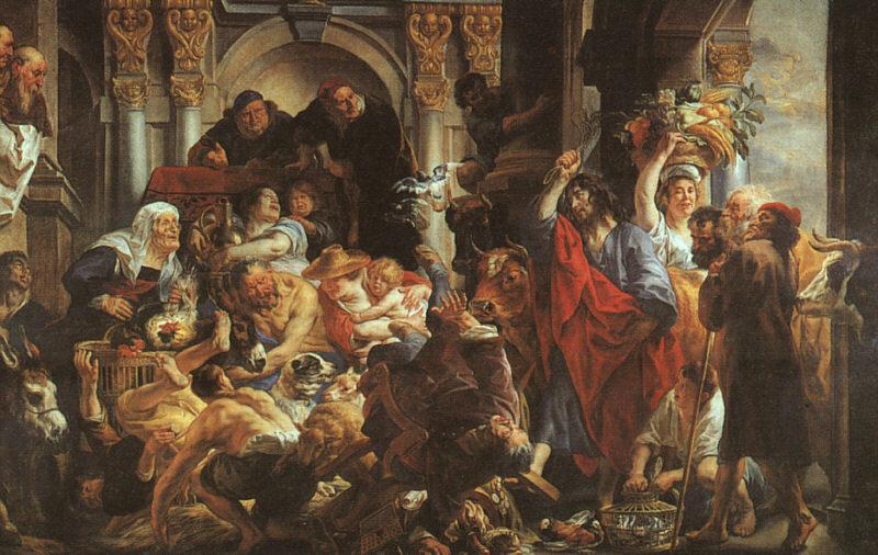 Jacob Jordaens Christ Driving the Merchants from the Temple oil painting image